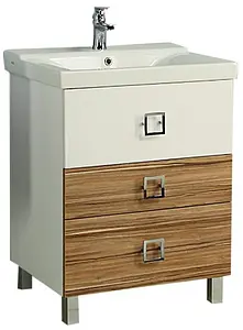 Тумба-умывальник напольная Aquaton Стамбул 65 M белый/эбони светлый 1A1458K0ST490 Тумба-умывальник напольная Aquaton Стамбул 65 M белый/эбони светлый 1A1458K0ST490, 1