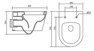 Унитаз подвесной безободковый Aquatek Оберон белый AQ1363W-00, 2