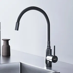 Смеситель для кухни с гибким изливом Dorff Logic белый D3007633, 5