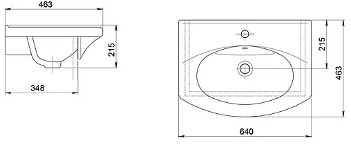 Раковина Santeri Новая 63 белый 1.3120.7.S00.11B.0