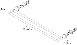 Полотенцедержатель Grampus Laguna хром GR-7802, 2