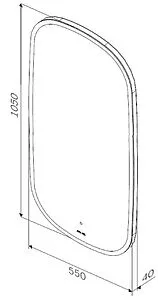 Зеркало с подсветкой Am.Pm Func 100x55 M8FMOX0551WGH, 2