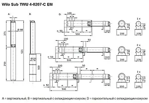 Насос скважинный центробежный 4" Wilo Sub TWU 4-0207-C EM 2786608 Насос скважинный центробежный 4" Wilo Sub TWU 4-0207-C EM 2786608, 2