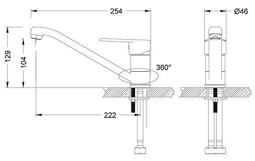 Смеситель для кухни Lemark Point хром LM0304C