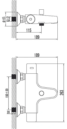 Термостат для ванны Lemark Thermo хром LM7732C