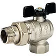 Кран шаровый с американкой угловой 1"в x 1"н Stout ГОСТ Р 59553-2021 SVB-0008-200025