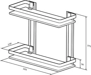 Полка Am.Pm Sense L серебро A7455200 Полка Am.Pm Sense L серебро A7455200, 2