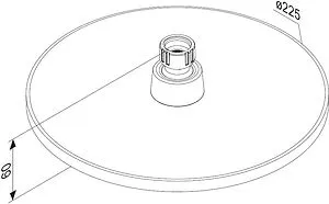 Лейка верхнего душа Damixa Jupiter чёрный матовый 977050300, 2