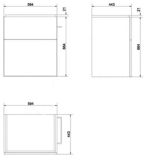 Тумба под умывальник Cersanit Smart 60 серый/ясень B-SU-SMA-CO60/Gr