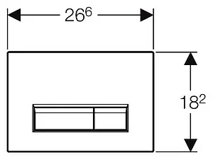 Клавиша смыва для унитаза с системой удаления запахов Geberit Sigma 40 115.600.KQ.1 кнопки/алюминий матовый, рамка/белый, 2