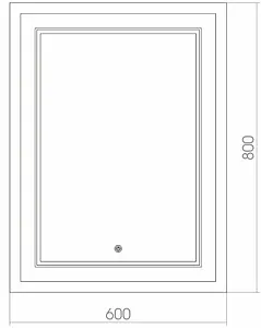 Зеркало с подсветкой Aquanika Quadro 60 AQQ6080RU02 Зеркало с подсветкой Aquanika Quadro 60 AQQ6080RU02, 2
