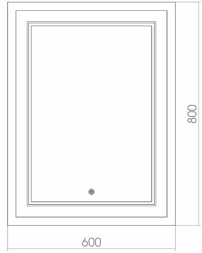Зеркало с подсветкой Aquanika Quadro 60 AQQ6080RU02