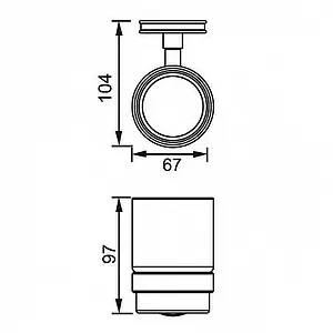 Стакан Aquanet хром 6384 Стакан Aquanet хром 6384, 2