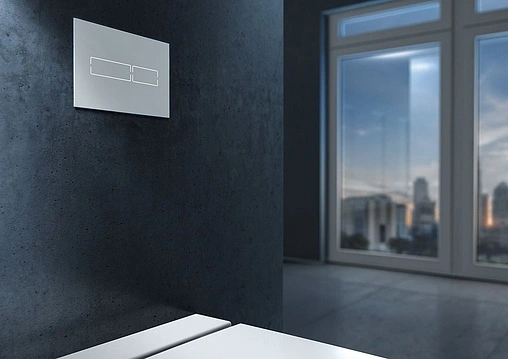 Клавиша смыва для унитаза сенсорная TECElux Mini 9240960 стекло/белый