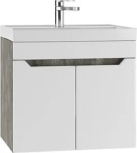 Тумба-умывальник подвесная Айсберг Мечта 60 белый/бетон DM2335T+4607152361674 Тумба-умывальник подвесная Айсберг Мечта 60 белый/бетон DM2335T+4607152361674, 1