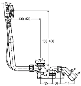 Слив-перелив для ванны с функцией налива Bette Multiplex Trio MT5 белый B606-000 Слив-перелив для ванны с функцией налива Bette Multiplex Trio MT5 белый B606-000, 2