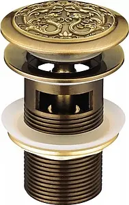 Выпуск автоматический для раковины с переливом Lemark Jasmine бронза LM6680B Выпуск автоматический для раковины с переливом Lemark Jasmine бронза LM6680B, 1