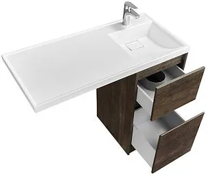 Тумба-умывальник напольная над стиральной машиной Aquaton Лондри 105 R дуб кантри 1A2670K1LHDY0+ Тумба-умывальник напольная над стиральной машиной Aquaton Лондри 105 R дуб кантри 1A2670K1LHDY0+, 3