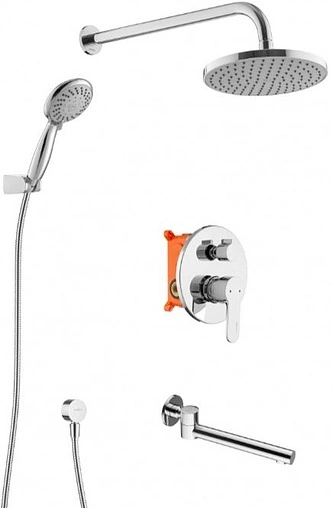 Душевая система со смесителем для ванны Swedbe Platta хром 5544