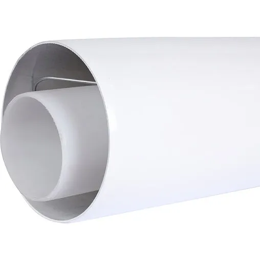 Коаксиальный удлинитель Ø 60/100мм L=500мм (PP) для конденсационных котлов Rommer RCA-8610-000500