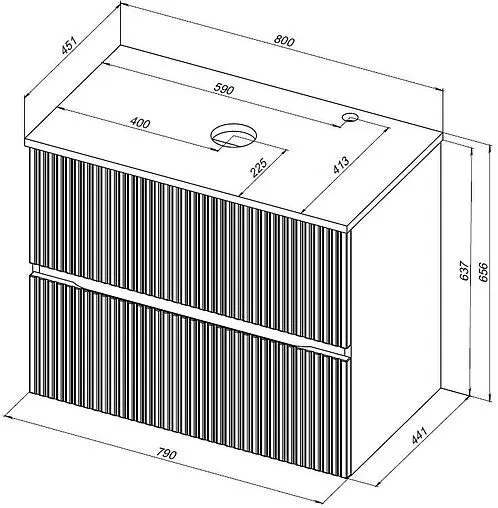 Тумба-умывальник Aquanet Джейн 80 белый матовый 00313286+
