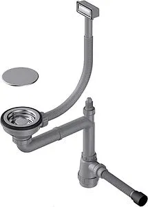 Сифон бутылочный для мойки с переливом Omoikiri WK-1C-IN 4956472 Сифон бутылочный для мойки с переливом Omoikiri WK-1C-IN 4956472, 1