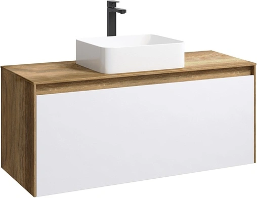 Тумба под умывальник подвесная Aqwella Mobi 120 дуб балтийский MOB0112DB