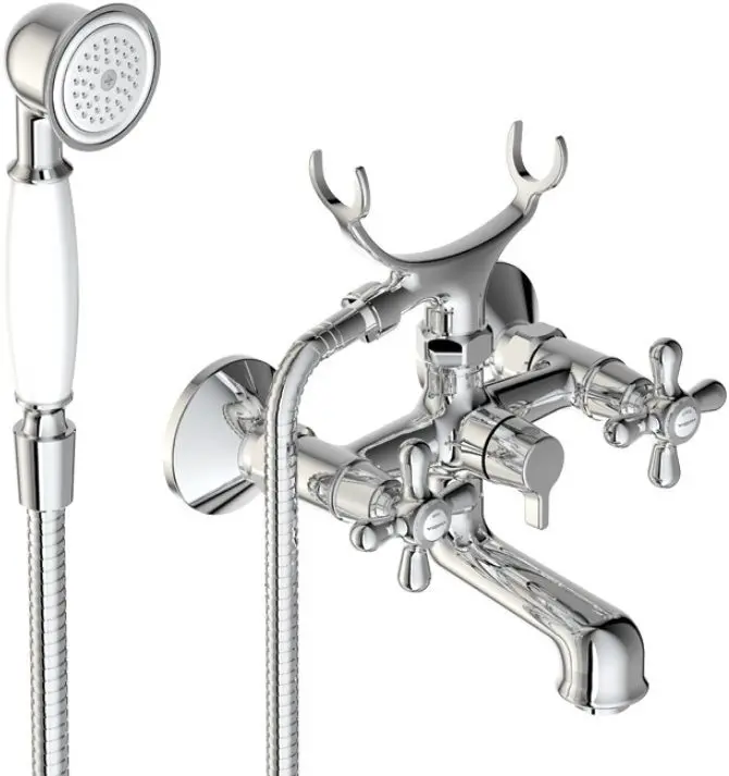 Смеситель для ванны Vidima Retro хром/белый BA354AA Смеситель для ванны Vidima Retro хром/белый BA354AA, 1