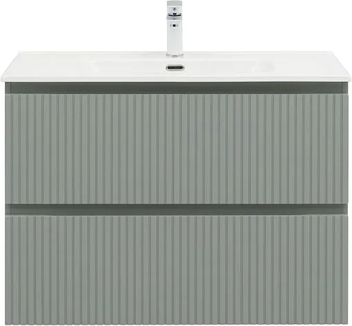 Тумба-умывальник подвесная Aquanet Джейн (Flat) 90 мисти грин 00335435+