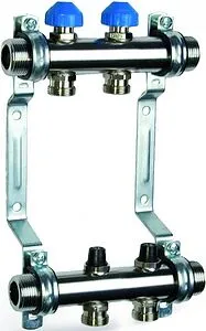 Группа коллекторная без расходомеров 2 отвода 1"н/н x ¾"ек Watts HKV 2010-VA 10012355 Группа коллекторная без расходомеров 2 отвода 1"н/н x ¾"ек Watts HKV 2010-VA 10012355, 1