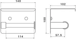 Держатель туалетной бумаги Aquatek Европа чёрный матовый AQ4939MB, 2
