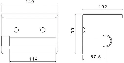 Держатель туалетной бумаги Aquatek Европа чёрный матовый AQ4939MB