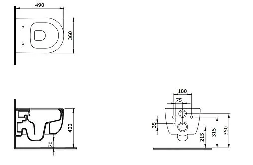 Унитаз подвесной безободковый Allen Brau Priority белый 4.31002.20