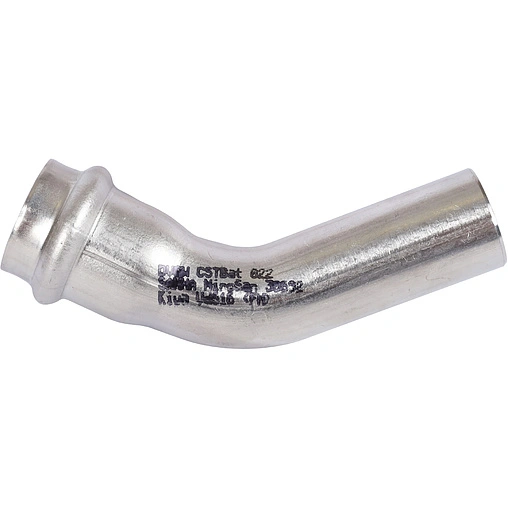 Уголок пресс однорастубный 22мм угол 45° Sanha NiroSan 9040 6904022