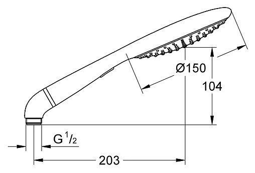 Лейка ручного душа Grohe Rainshower Solo хром 27272000