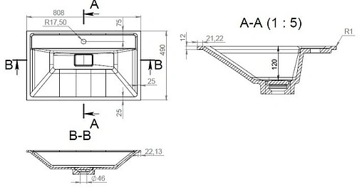 Раковина Am.Pm Inspire 2.0 80 белый M50AWPX0801WG