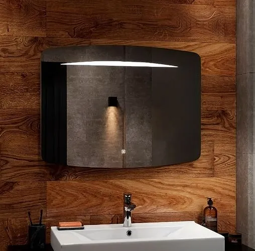 Зеркало с подсветкой Continent Rapid Led 90x70 белый ЗЛП918