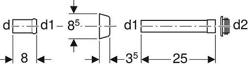 Переходник 45х55 для колена смыва бачков Geberit 118.026.11.1 Переходник 45х55 для колена смыва бачков Geberit 118.026.11.1