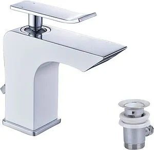 Смеситель для раковины Lemark Contest белый/хром LM5806CW, 3