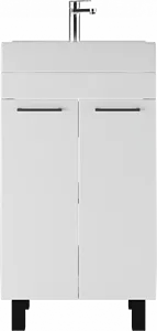 Тумба-умывальник напольная Айсберг Контраст 50 белый DA2708T+4607152361544, 3