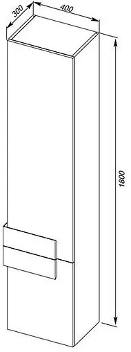 Шкаф-пенал Aquanet Мадейра 40 R дуб кантри 00183068 Шкаф-пенал Aquanet Мадейра 40 R дуб кантри 00183068