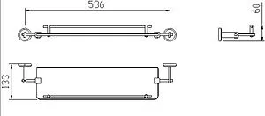 Полка SMARTsant Мэджик хром SM01080AA, 2
