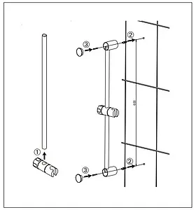 Душевая стойка Jacob Delafon Eco хром E14320-CP Душевая стойка Jacob Delafon Eco хром E14320-CP, 2