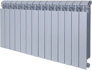 Радиатор биметаллический 14 секции Global Style Plus 500 серый Радиатор биметаллический 14 секции Global Style Plus 500 серый, 1