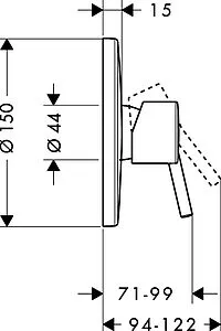 Смеситель для душа скрытого монтажа Hansgrohe Talis S хром 32675000, 2