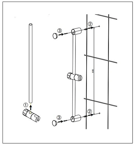 Душевая стойка Jacob Delafon Eco хром E14320-CP Душевая стойка Jacob Delafon Eco хром E14320-CP