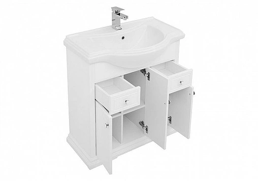 Тумба под умывальник напольная Aquanet Классик 80 белый 00200883