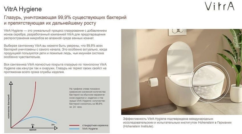 Унитаз подвесной безободковый VitrA Metropole Rim-Ex белый 7672B003-0075