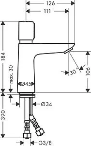 Смеситель для раковины Hansgrohe Talis E 110 хром 71718000, 2