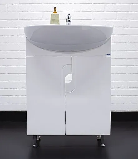 Тумба под умывальник напольная Айсберг Уют 60 белый DA2003T